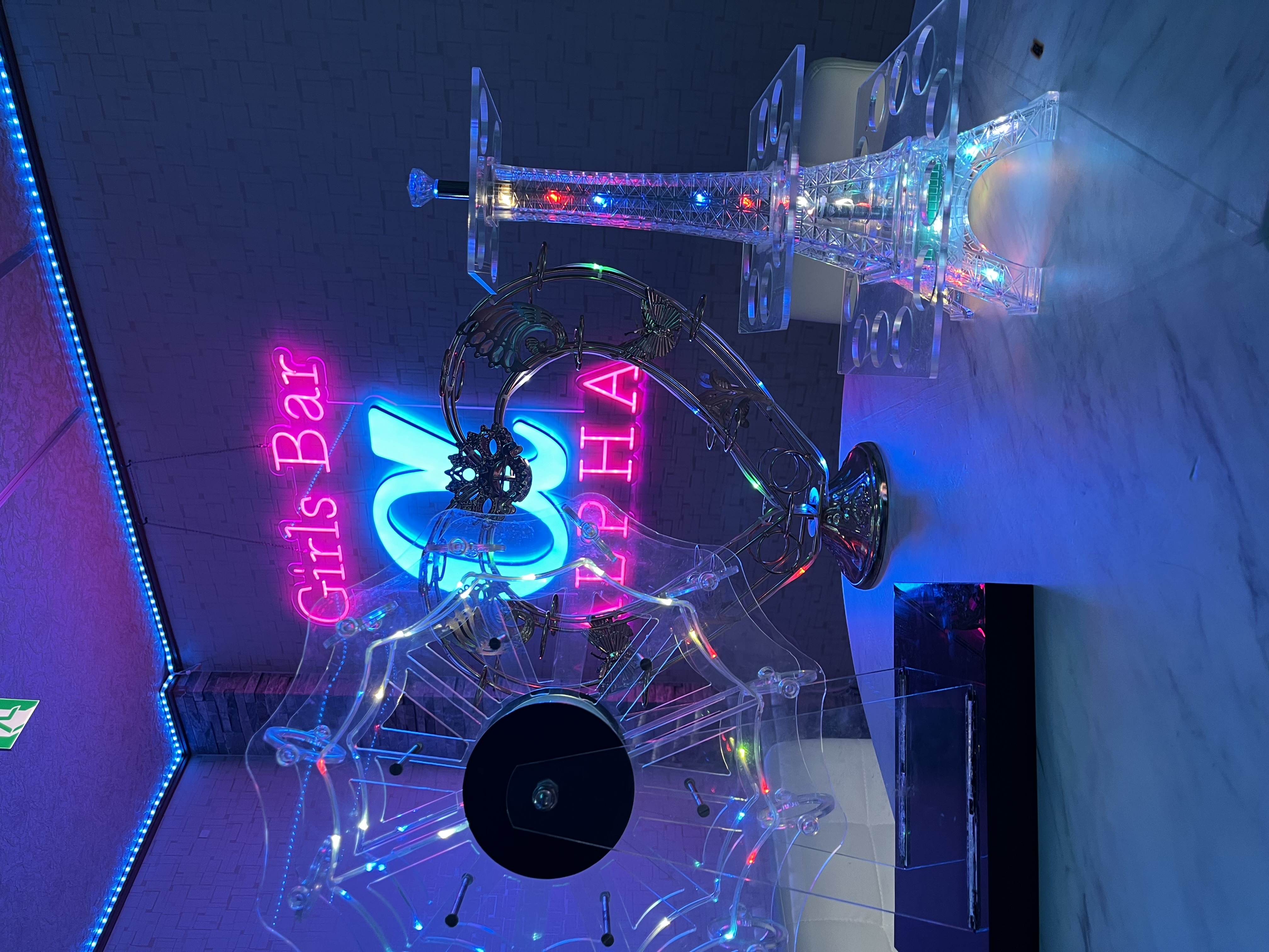 Bar decoration and neon sign